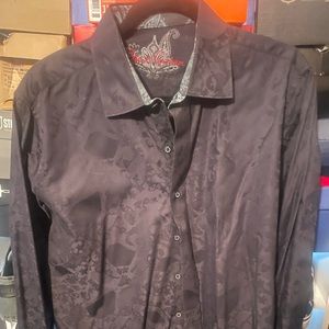 Robert Graham extra large black, long sleeve shirt